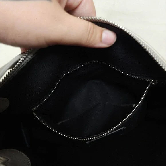 Allsaints Womens Purse Cooper Hobo Beige Nubuck Leather Western Saddle Bag - Picture 10 of 11